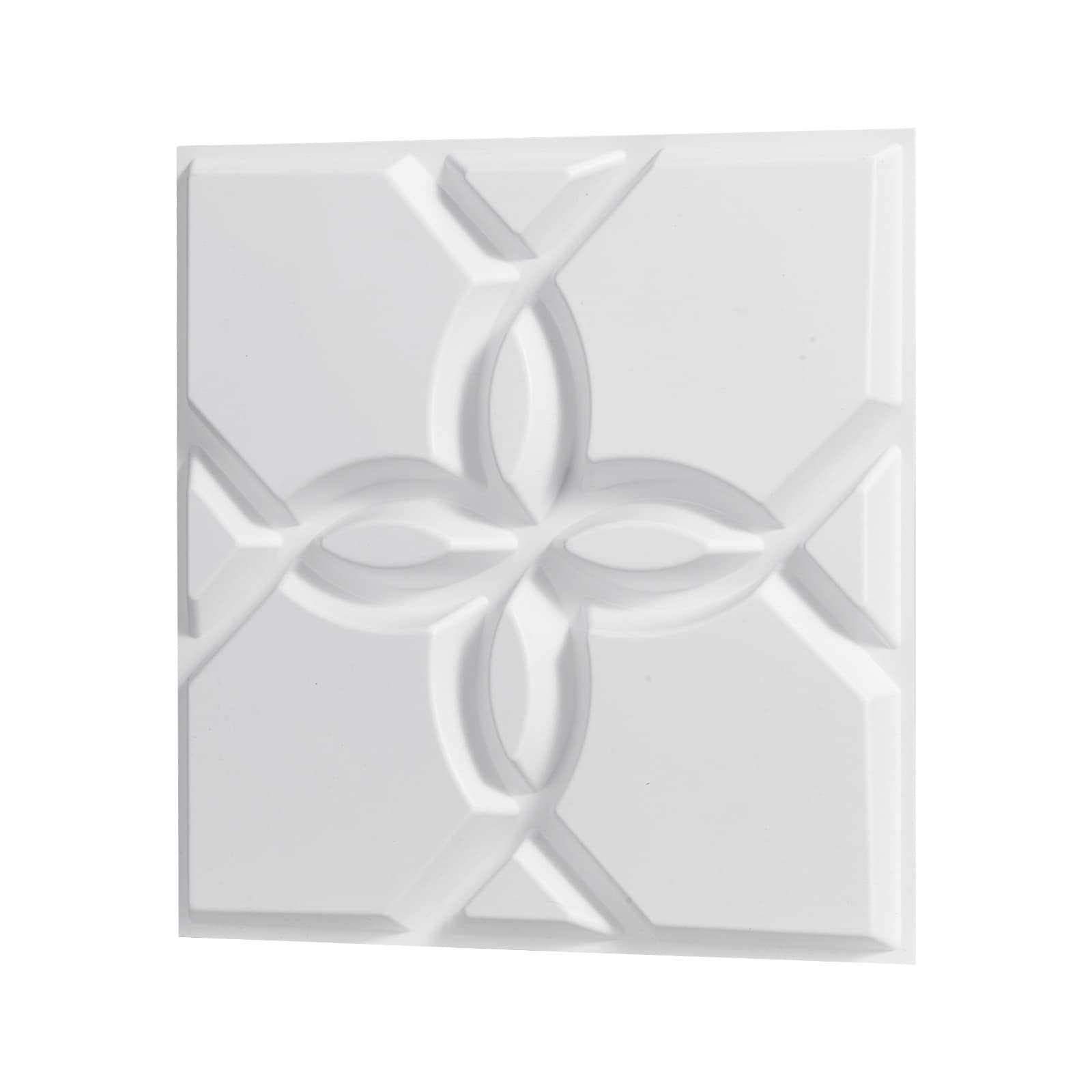 Floral 3d Wall Panels Matte White Pvc Decorative Wall Decor_voghion.com